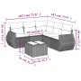 Set de sofás de jardín 6 pzas y cojines ratán sintético gris de , Conjuntos de jardín - Ref: Foro24-3253699, Precio: 431,10 €...