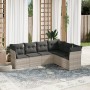 Set de sofás de jardín 6 pzas y cojines ratán sintético gris de , Conjuntos de jardín - Ref: Foro24-3249521, Precio: 431,18 €...