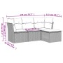 Set de sofás de jardín 4 pzas y cojines ratán sintético gris de , Conjuntos de jardín - Ref: Foro24-3249381, Precio: 265,28 €...