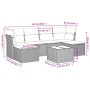 Set de sofás de jardín 7 pzas con cojines ratán PE gris claro de , Conjuntos de jardín - Ref: Foro24-3218022, Precio: 410,72 ...