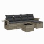 Set de sofás de jardín 6 pzas y cojines ratán sintético gris de , Conjuntos de jardín - Ref: Foro24-3263788, Precio: 364,15 €...