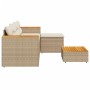 Juego de sofás de jardín con cojines beige 3 pzas ratán PE de , Conjuntos de jardín - Ref: Foro24-365828, Precio: 264,81 €, D...