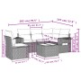 Set de sofás de jardín 6 pzas y cojines ratán sintético gris de , Conjuntos de jardín - Ref: Foro24-3252519, Precio: 413,03 €...