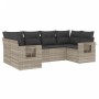 Set de sofás de jardín 6 pzas y cojines ratán sintético gris de , Conjuntos de jardín - Ref: Foro24-3252919, Precio: 444,97 €...