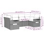 Set de sofás de jardín 6 pzas y cojines ratán sintético gris de , Conjuntos de jardín - Ref: Foro24-3252919, Precio: 444,97 €...