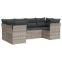 Set de sofás de jardín 6 pzas y cojines ratán sintético gris de , Conjuntos de jardín - Ref: Foro24-3218112, Precio: 424,21 €...