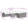 Set sofás jardín 10 pzas con cojines ratán sintético gris claro de , Conjuntos de jardín - Ref: Foro24-3223051, Precio: 677,1...