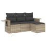 Set de sofás de jardín 4 pzas y cojines ratán sintético gris de , Conjuntos de jardín - Ref: Foro24-3220071, Precio: 259,87 €...