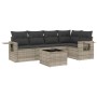 Set de sofás de jardín 6 pzas y cojines ratán sintético gris de , Conjuntos de jardín - Ref: Foro24-3220141, Precio: 399,59 €...