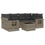 Set de sofás de jardín 7 pzas con cojines ratán PE gris claro de , Conjuntos de jardín - Ref: Foro24-3219921, Precio: 471,71 ...