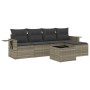 Set de sofás de jardín 6 pzas y cojines ratán sintético gris de , Conjuntos de jardín - Ref: Foro24-3220101, Precio: 359,31 €...