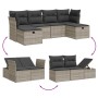 Set de sofás de jardín 6 pzas y cojines ratán sintético gris de , Conjuntos de jardín - Ref: Foro24-3263238, Precio: 365,67 €...