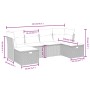 Set de sofás de jardín 6 pzas y cojines ratán sintético gris de , Conjuntos de jardín - Ref: Foro24-3263238, Precio: 365,67 €...