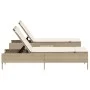 Juego de tumbonas con cojín 3 piezas ratán sintético beige de , Tumbonas - Ref: Foro24-3284267, Precio: 315,93 €, Descuento: %