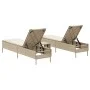 Juego de tumbonas con cojín 3 piezas ratán sintético beige de , Tumbonas - Ref: Foro24-3284267, Precio: 315,93 €, Descuento: %