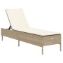 Juego de tumbonas con cojín 3 piezas ratán sintético beige de , Tumbonas - Ref: Foro24-3284267, Precio: 336,59 €, Descuento: %