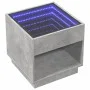 Mesita de noche con Infinity LED gris hormigón 50x50x50 cm de , Mesitas de noche - Ref: Foro24-3284087, Precio: 82,07 €, Desc...