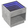 Mesita de noche con Infinity LED gris hormigón 50x50x50 cm de , Mesitas de noche - Ref: Foro24-3284087, Precio: 82,99 €, Desc...