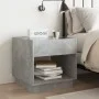 Mesita de noche con Infinity LED gris hormigón 50x50x50 cm de , Mesitas de noche - Ref: Foro24-3284087, Precio: 82,07 €, Desc...