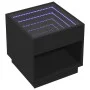 Bedside table with Infinity LED black 50x50x50 cm by , Nightstands - Ref: Foro24-3284085, Price: 87,48 €, Discount: %