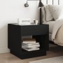 Mesita de noche con Infinity LED negra 50x50x50 cm de , Mesitas de noche - Ref: Foro24-3284085, Precio: 88,50 €, Descuento: %