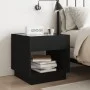 Mesita de noche con Infinity LED negra 50x50x50 cm de , Mesitas de noche - Ref: Foro24-3284085, Precio: 87,48 €, Descuento: %