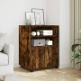 Armario con ruedas madera ingeniería roble ahumado 60x48x81 cm de , Armarios archivadores - Ref: Foro24-853168, Precio: 84,76...