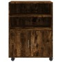 Armario con ruedas madera ingeniería roble ahumado 60x48x81 cm de , Armarios archivadores - Ref: Foro24-853168, Precio: 84,76...