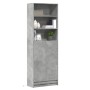 Aparador con LED madera ingeniería gris hormigón 69x32,5x200 cm de , Aparadores - Ref: Foro24-3307908, Precio: 128,39 €, Desc...