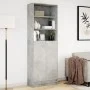 Aparador con LED madera ingeniería gris hormigón 69x32,5x200 cm de , Aparadores - Ref: Foro24-3307908, Precio: 126,78 €, Desc...