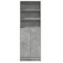 Aparador con LED madera ingeniería gris hormigón 69x32,5x200 cm de , Aparadores - Ref: Foro24-3307908, Precio: 128,39 €, Desc...