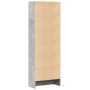 Aparador con LED madera ingeniería gris hormigón 69x32,5x200 cm de , Aparadores - Ref: Foro24-3307908, Precio: 128,39 €, Desc...