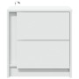 Mesitas de noche con luces LED 2 uds madera ingeniería blanca de , Mesitas de noche - Ref: Foro24-852048, Precio: 89,92 €, De...