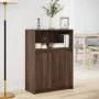 Aparador con LED madera ingeniería roble marrón 72x34x100 cm de , Aparadores - Ref: Foro24-852165, Precio: 76,44 €, Descuento: %