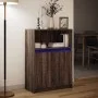 Aparador con LED madera ingeniería roble marrón 72x34x100 cm de , Aparadores - Ref: Foro24-852165, Precio: 76,44 €, Descuento: %