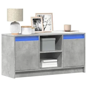 Mueble de TV LED madera ingeniería gris hormigón 100x34x50 cm de , Muebles TV - Ref: Foro24-852190, Precio: 83,60 €, Descuent...