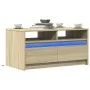 Mesa de centro con luces LED madera de ingeniería roble Sonoma de , Mesas de centro - Ref: Foro24-851993, Precio: 96,93 €, De...