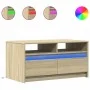 Mesa de centro con luces LED madera de ingeniería roble Sonoma de , Mesas de centro - Ref: Foro24-851993, Precio: 96,93 €, De...