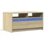 Mesa de centro con luces LED madera de ingeniería roble Sonoma de , Mesas de centro - Ref: Foro24-851993, Precio: 96,93 €, De...