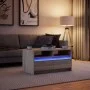 Mesa de centro con luces LED madera de ingeniería roble Sonoma de , Mesas de centro - Ref: Foro24-851993, Precio: 96,93 €, De...