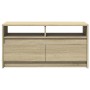 Mesa de centro con luces LED madera de ingeniería roble Sonoma de , Mesas de centro - Ref: Foro24-851993, Precio: 97,49 €, De...
