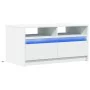 Mesa de centro con luces LED madera ingeniería blanca de , Mesas de centro - Ref: Foro24-851991, Precio: 89,48 €, Descuento: %