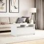 Mesa de centro con luces LED madera ingeniería blanca de , Mesas de centro - Ref: Foro24-851991, Precio: 89,48 €, Descuento: %