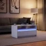 Mesa de centro con luces LED madera ingeniería blanca de , Mesas de centro - Ref: Foro24-851991, Precio: 89,48 €, Descuento: %