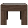 Mesa de centro con Infinity LED marrón roble 40x40x30 cm de , Mesas de centro - Ref: Foro24-847601, Precio: 57,66 €, Descuent...