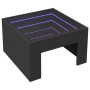 Mesa de centro con Infinity LED negro 50x50x30 cm de , Mesas de centro - Ref: Foro24-847603, Precio: 70,59 €, Descuento: %