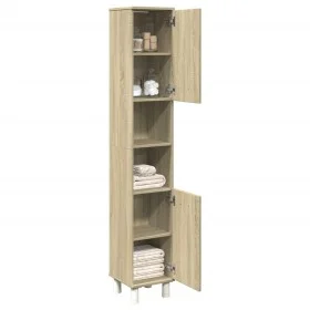 Badezimmerschrank aus Sonoma-Eichenfurnier, 30,5x30x179 cm. von , Badezimmermöbel - Ref: Foro24-849631, Preis: 68,58 €, Rabat...
