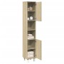 Armario de baño madera ingeniería roble Sonoma 30,5x30x179 cm de , Muebles de baño - Ref: Foro24-849631, Precio: 70,92 €, Des...