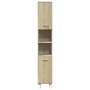 Armario de baño madera ingeniería roble Sonoma 30,5x30x179 cm de , Muebles de baño - Ref: Foro24-849631, Precio: 70,92 €, Des...