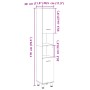 Armario de baño madera ingeniería roble Sonoma 30,5x30x179 cm de , Muebles de baño - Ref: Foro24-849631, Precio: 70,92 €, Des...